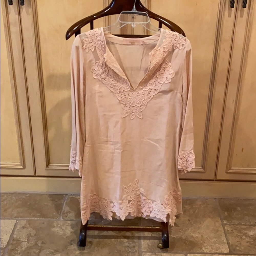 Linen dress heavenly nude color from Calypso S